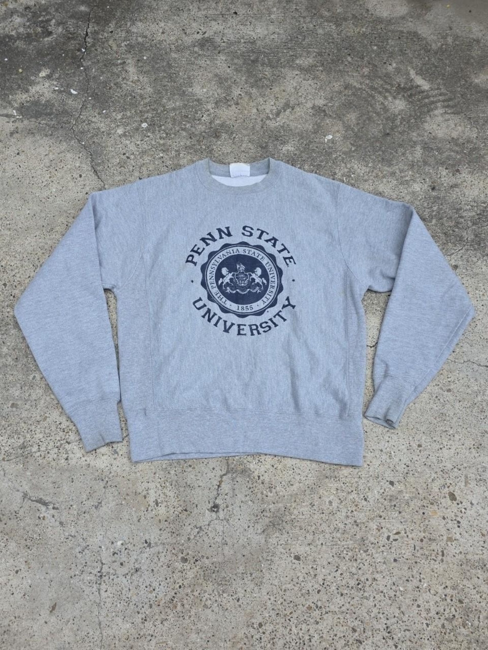 Vintage 90s Champion Reverse Weave Penn State Grey Crewneck Sweatshirt Small